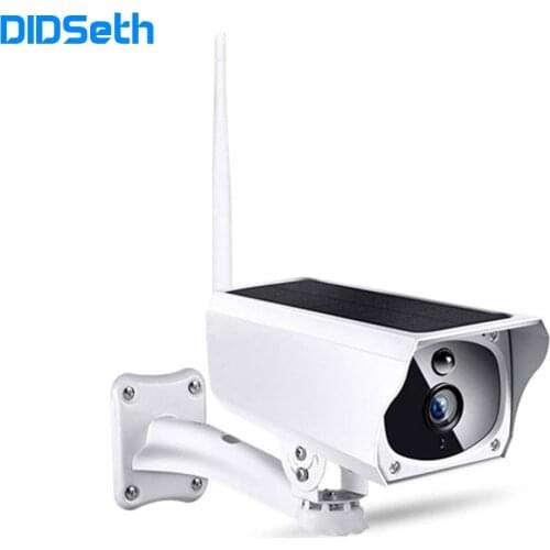 DIDSeth 1080P HD Outdoor WiFi IP Camera IP67 Waterproof Solar Panel Rechargeable Battery Security Video Surveillance Camera