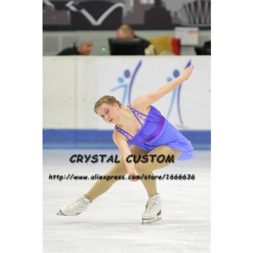 Crystal Custom Figure Skating Dresses Girls New Brand Ice Skating Dresses For Competition DR4552