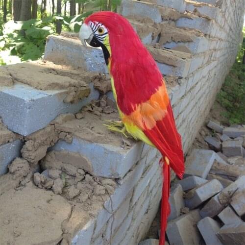 Simulation red parrot toy polyethylene & furs lovely macaw model gift about 45cm 1925