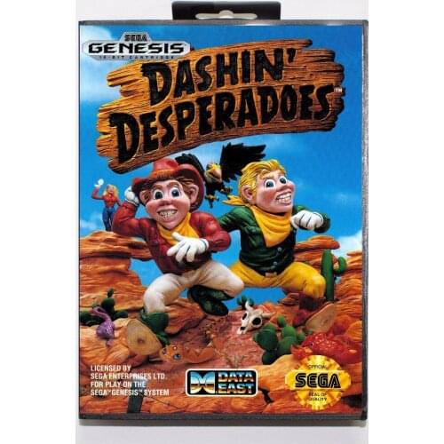 Dashin' Desperados Game Cartridge 16 bit MD Game Card With Retail Box For Sega Mega Drive For Genesis