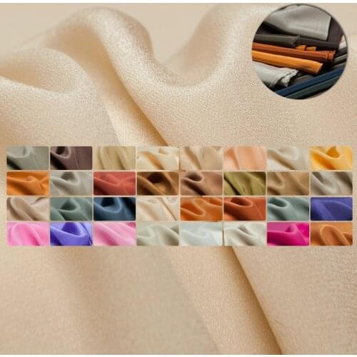 Limit quantity:46 Colors solid pure silk crepe de chine fabric,sewing for shirt,blouse,dress,skirt,home decor,craft by the yard
