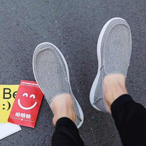 New Men Casual Shoes Top Quality Comfortable Male Flats Slip on Mesh Loafers Footwear Denim Canvas Male Sneakers Chaussure Homme