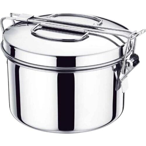 Stainless Steel 2-Layer Bento Lunch Box, Cooking Pot Lunch Snack Storage