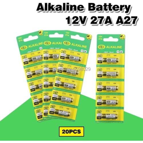 20PCS New Dry Alkaline Battery 27A 12V A27 For Doorbell Car alarm Remote control G27A MN27 MS27 GP27A L828 V27GA ALK27A A27BP
