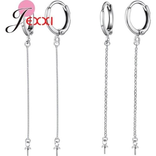 New Trendy Design 925 Sterling Silver Long Tassel Jewelry Findings High Quality DIY Earring Findings Supply