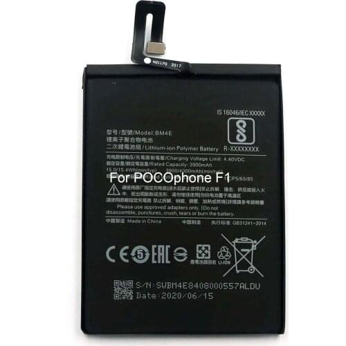 Original electric core BM4E Battery for pocophone F1 real capacity more than 3900mAh testing with EBC-A10H