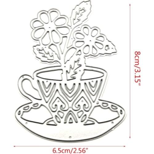 P15D Flower Pot Embossing DIY Stencil Carbon Steel Mould, Album Paper Card Making Printing Mould for Scrapbooking