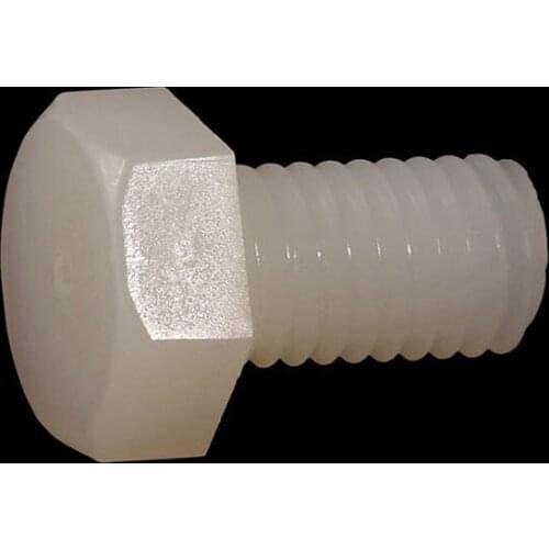 M8 Plastic Screws, Nylon Hex Bolts,DIN933 Hex Screws, Insulated Plastic Screws M8*10/12-60mm