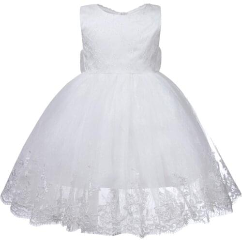 Newborn Baby Girl Dress Girl Baptism Dress With Bow Girl Infant Princess Lace Party Dress Baby Girl Baptism Easter Clothing