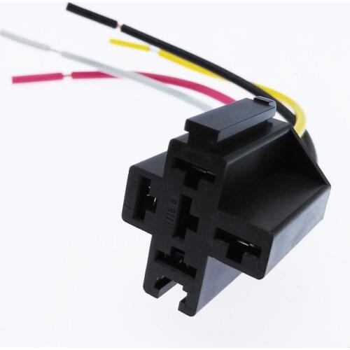 Pre Wired 5 Pin Relay Mounting Base Socket Holder 12V 40A Line length 12cm