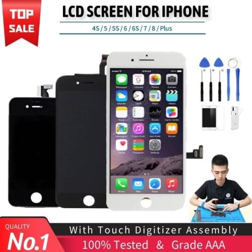 AAA LCD For iPhone 6 6S 7 8 Plus 6P 6SP 7P 8P Touch Screen Digitizer Assembly For iPhone 4S 5 5SE Display Replacement+Tools+TPU