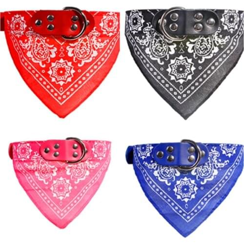 Pet Dog Scarf Collar Pet Supplies Cat Collar Dog Products Necklace Leather Scarf For Small Dog Collar Neck Scarf Pet Accessories