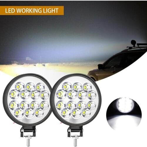 Mini Led Work Light Round Spotlight 42W Car Work Headlight For Truck Offroad Fog Lamp Night Driving Lights For SUV ATV