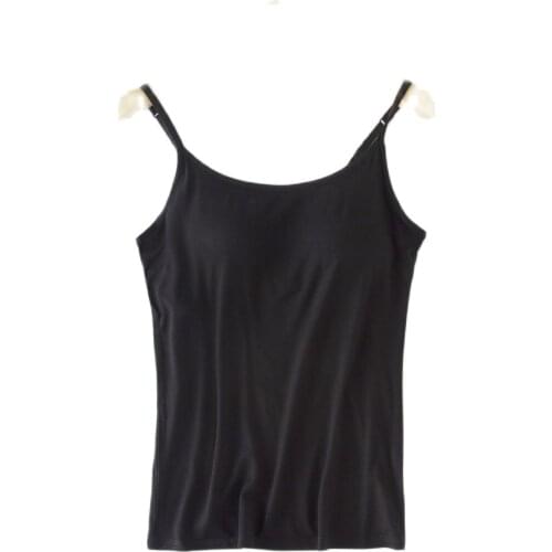 Camisole Tank Womens Wireless Seamless Padded Solid Tank Top Straps S M L XL XXL Lingerie Tops