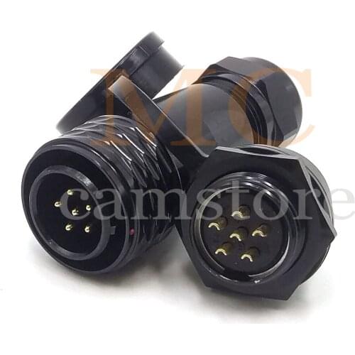 WEIPU SA20 6pin Industrial Electrical Power Cable Connector, Welded Male Female Aviation Bulkhead Waterproof Connector IP67