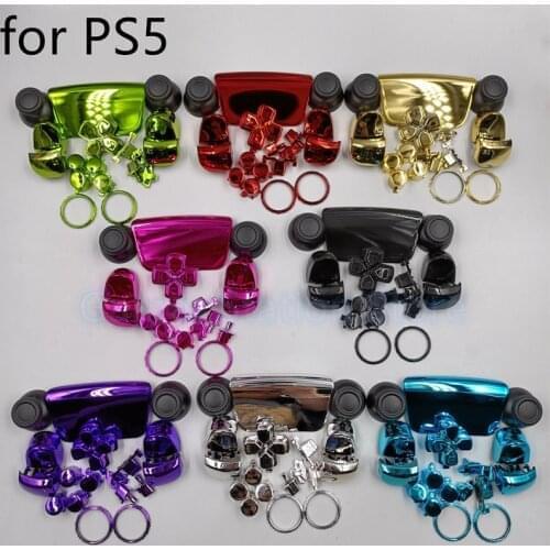 1sets Electroplating For PS5 Controller Gamepad Parts Joystick Ring Touch Pad Cover L1R1 Trigger Button Dpad Button Accessories