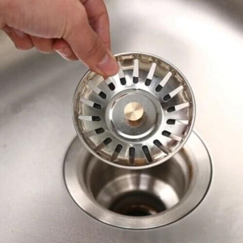 1 PCS High Quality Stainless Steel Kitchen Sink Strainer Stopper Waste Plug Sink Filter Filtre Lavabo Bathroom Hair Catcher-35