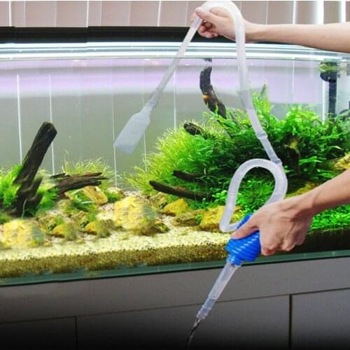 1PC Manual Clean Vacuum Water Change Changer Length 140CM Siphon Pump Pipe Fish Tank Filter Articles Home Aquarium Cleaning Tool