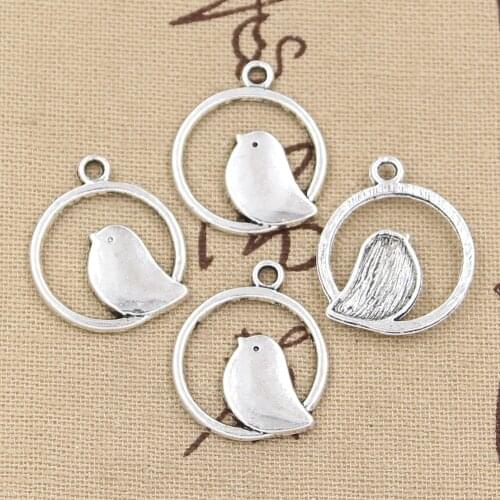 10pcs Charms Bird 24x20mm Antique Making Pendant fit,Vintage Tibetan Bronze Silver color,DIY Handmade Jewelry