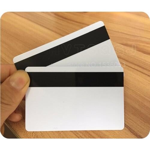 20pcs Blank White PVC Hico 1-3 magnetic stripe card Plastic Credit Card 30Mil Magnetic Card with printable for card printer