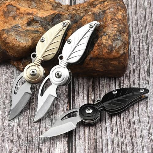 Multifunctional Mini Folding Knife Portable Key Ring Camping Mini Peeler Keychain Survival Outdoor Tool Carry Folding Knife