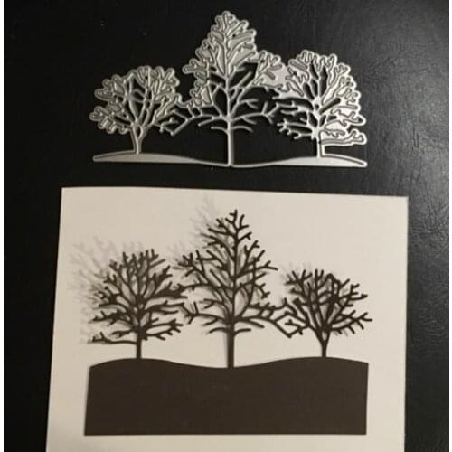 3 Snow Tree winter landscape Metal Cutting Dies Scrapbooking craft Dies cuts paper art card making emboss stencil
