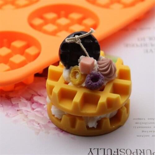 6 Cavity Waffle Chocolate Baking Molds Fondant Cake Silicone Mould DIY Candle Aromatherapy Decoration Mold Cake Making Tools