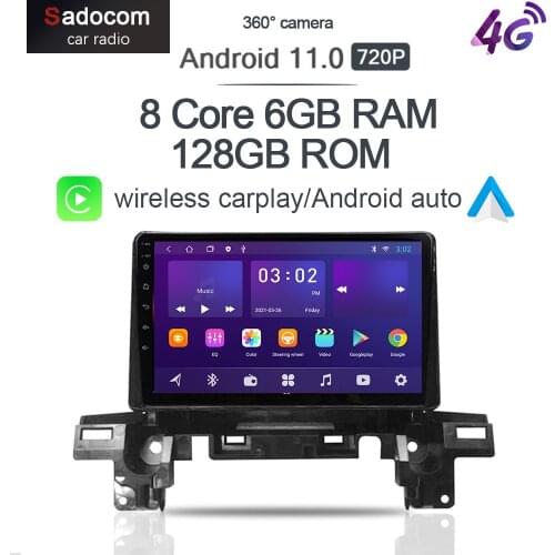360 Panoramic IPS Carplay 6G+128G Android 10.0 Car DVD Player GPS WIFI Bluetooth 5.0 DSP RDS Radio For Mazda CX5 2018 2019 2020