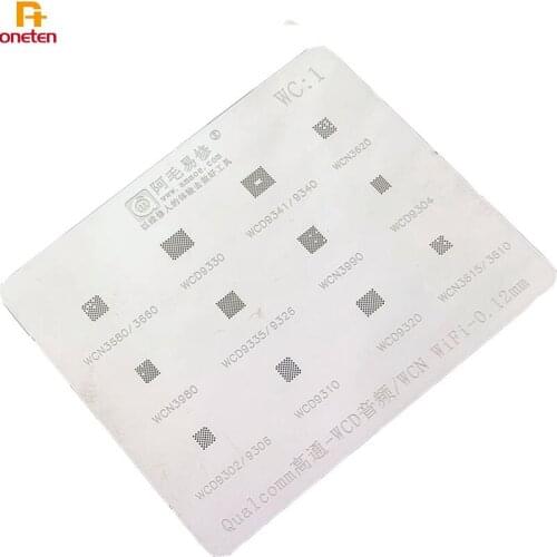 Amao Bga Reballing Stencil For XIAOMI HUAWEI OPPO Motherboard WIFI Audio IC Repair WCD9330 WCD9341 WCD9340 WCN3660 Solder Webbin