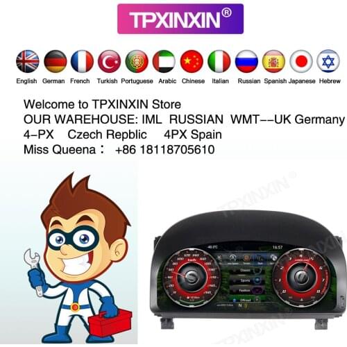 Android 9.0 Meter Screen For Toyota Vellfire20 Alphard 20S Car Dashboard Instrument Display Multimedia Player Car GPS Navigation