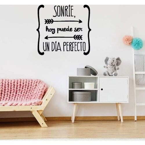 Spanish Quote Poster Wall Stickers Birds Letterings Wall Decals Home Decoration For Living Room Bedroom Vinyl Art RU4003