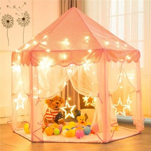 Hexagonal Screen Children Play House Foldable Pop-up Indoor Outdoor Kids Tent Toy House Princess Castle Child Room Decorations