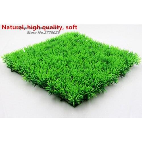 HONGYI 1 piece plastic simulated water grass fish tank landscaping fish tank decorative lawn aquarium supplies+4 suction cup