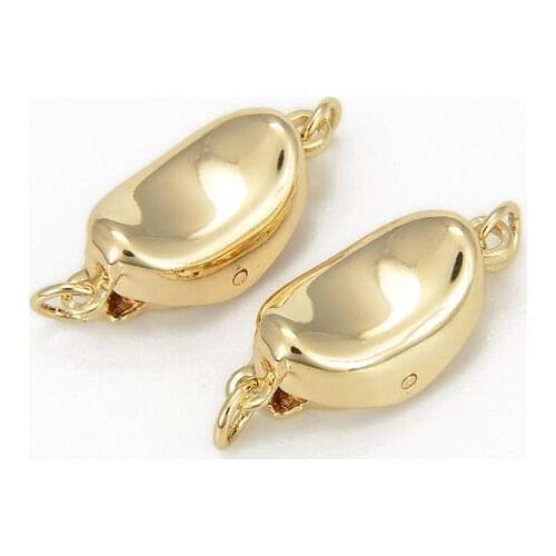 True Gold Plated Copper Necklace Bracelets Buckle End Connecting Insert Clasps Hooks DIY Findings Jewelry Making Accessories