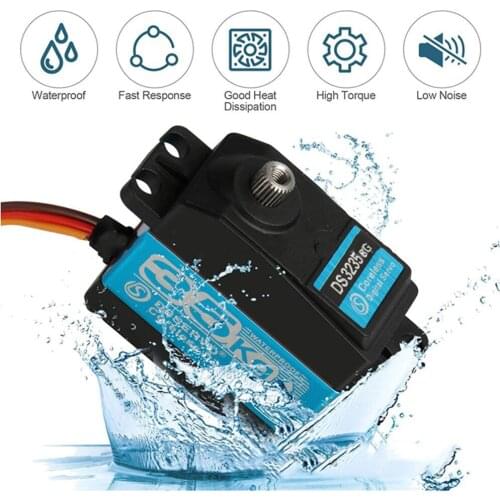 Metal Digital Cordless Servo 35KG Large Torque Waterproof Steering Gear for Axial SCX10 RR10 RC Crawler Car Modification Part