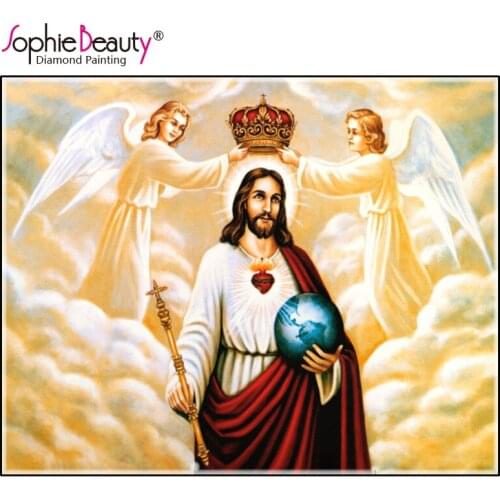 Diy Diamond painting cross stitch kit angel Jesus 3D square drill Diamond rhinestone pasted full mosaic crafts needlework arts