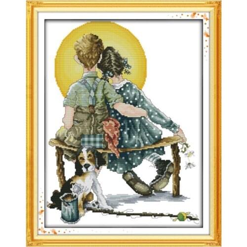 Sweet love (3) cross stitch kit DIY hand embroidery set craft handmade needlework