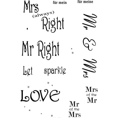 German word stamp Clear Stamp for Scrapbooking Transparent Silicone Rubber DIY Photo Album Decor R08