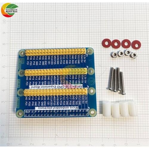 Raspberry Pi 4 Model B GPIO Extension Board 3 x 40 Pin GPIO Adapter Plate Module for Raspberry Pi 3 3B Plus 2B for Orange Pi