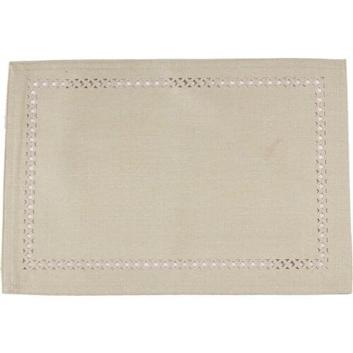 5pcs/lot Simple Heat Insulation Linen Placemat Waterproof Oil-proof Table Pads Home Hotel Restaurant Kitchen Accessorie