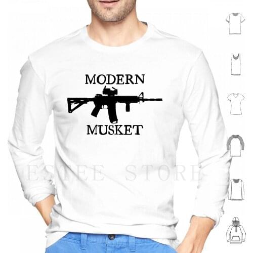 Modern Musket Hoodie Long Sleeve Ar15 Ar 15 Armalite Colt Bushmaster Dpms Assault Rifle Modern Musket Musket Rifle Machine
