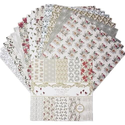 YPP CRAFT 10pcs 6" Single-side Printed Flowers Pattern creative papercraft art paper handmade scrapbooking kit set book