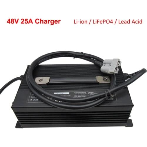 1500W 48V 25A Lithium Lifepo4 Lead Acid Battery Charger For 48 Volt Golf Cart Electric Forklift tricycle Touring Car Charger