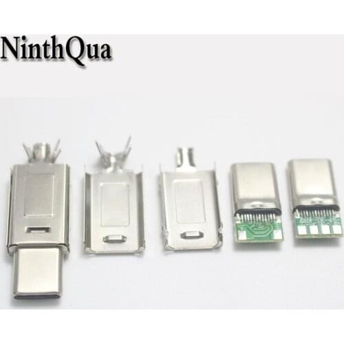 1/2/5set 6Pin USBC Type-C / Type C microphone Data Transmission use to Connect DIY Mic Plug usb cable