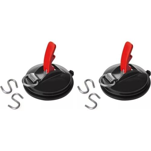 2Pcs Multi-Function Car Suction Cup Hook Holder Tensioning Sucker for Awning Windshield Camping Tarp RV Boat Accessories