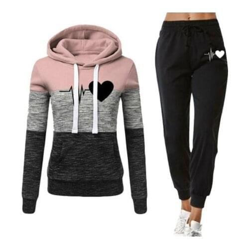 2021 Herfst Winter Trainingspak Vrouwen 2 Delige Set Pak Vrouwelijke Hoodies + Broek Outfits Nieuwe Dameskleding Sweatshirt