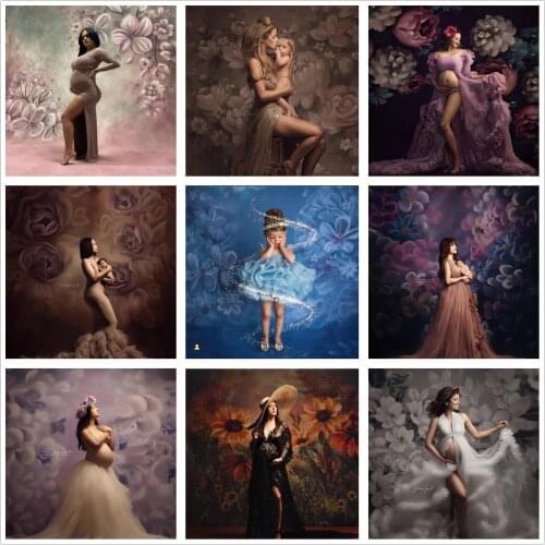 Floral Abstract Texture Birthday Art Photography Backdrops Flowers Newborns Baby Portraits Photo Background Pregnant Woman Baby