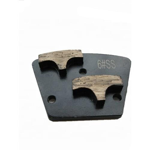GT62 Keller Diamond Tools Rough Metal Grinding Plate Concrete Grinding Pads with Two T Shape Segments 12PCS