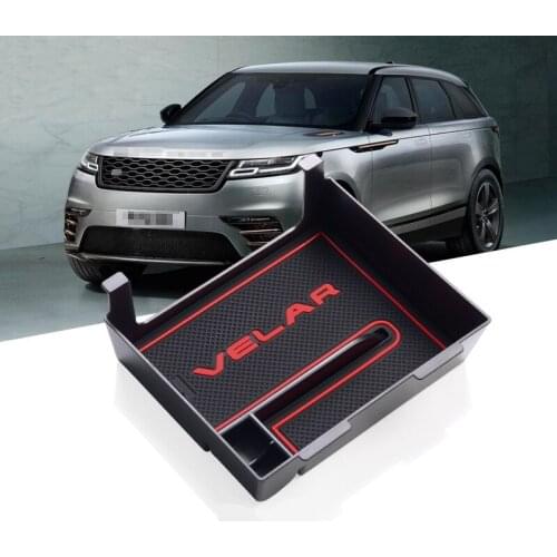Car Central Storage Box Door Glove Armrest Organizer Box For Landrover Range Rover VELAR 2017 2018 2019 Accessories Car Styling