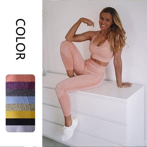 Seamless Leggings Women Fitness Yoga Set Ropa Deportiva Mujer Gym Clothing Track Suit High Waist Pants Sports Bras Workout Set